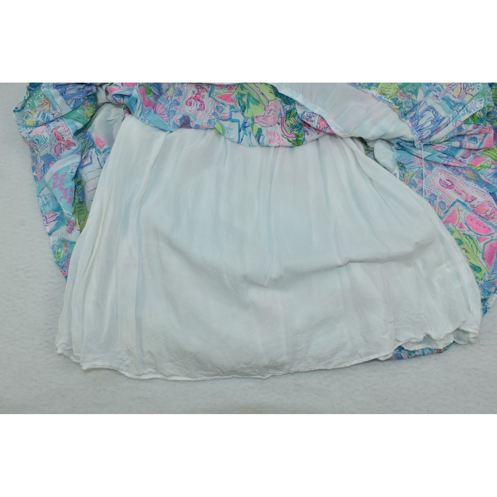 Lillly Pulitzer Addilyn Tiered Women Dress Size S Floral Beach Cruise Lined - Picture 7 of 9